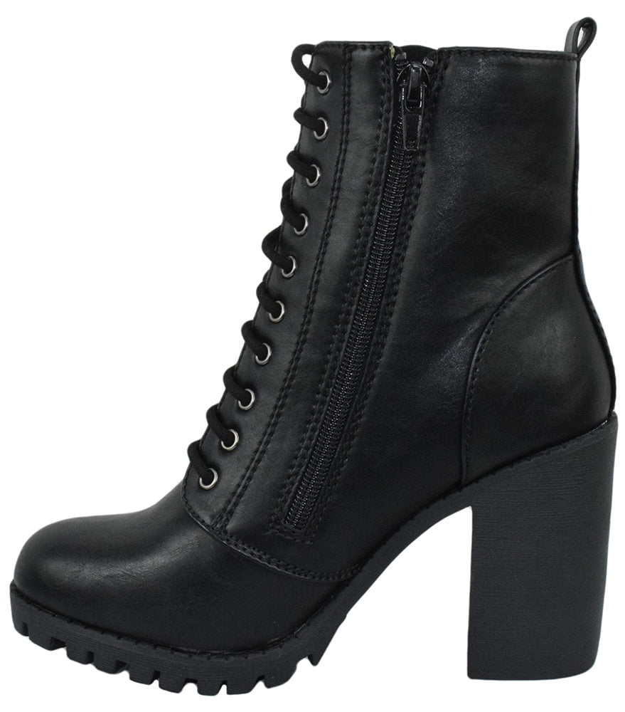 soda malia heeled combat boots