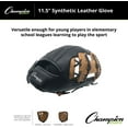 thumbnail image 5 of Champion Sports 12" Glove | Synthetic Leather Back and Front | Triple Bar Open Web and Conventional Back Design | Deep Set Pocket | Age: Adult Large-H.S. | Left-Handed Glove, 5 of 6