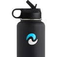 thumbnail image 2 of NuRich Hydro Wide Mouth Black Flip and Sip Straw Replacement Lid or Cap Accessories Compatible with Top Water Bottle Brands Sizes 12 16 18 20 32 40 64 Ounce, 2 of 7