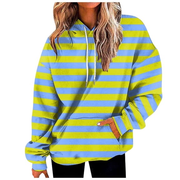 HBFAGFB Hoodies for Women Casual Long Sleeve Pullover Tops Sweatshirt Fashion Clothing Light Green Size L