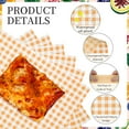 thumbnail image 3 of Uxcell 200 Pcs Wax Paper Sheets for Food, 8.7 x 8.7 Inch Greaseproof Wrapping Paper Sheets, Checkered Square Food Basket Liners for Sandwich Hamburger Bread, Yellow, 3 of 7