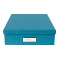 thumbnail image 2 of Bigso Oskar Fiberboard Label Frame Document Letter Box | Turquoise, 2 of 2