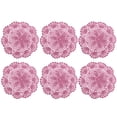 thumbnail image 2 of Dream Lifestyle 6pcs Doilies, Crochet Cotton Lace Table Placemats Doilies, Handmade Round Crochet Doilies Hook Flower Hollow Decorative Cushion Plate Pad Insulation Dining Table Mats 8inch, 2 of 7