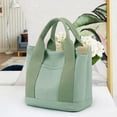thumbnail image 3 of Casual Canvas Tote Bag With Crossbody Strap Multi-Pocket Lightweight Shoulder Handbag Daily Use Work Shopping Tote For Women, 3 of 8