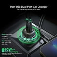thumbnail image 6 of Esoulk 60W PPS Dual USB-C Ports, Fast Charging Car Charger with Glass Screen Protector for Samsung Galaxy S24 - Black, 6 of 9