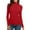 02 Red, variant on bnaln Womens Tops Solid Color Turtleneck Long Sleeve Shirts Basic Tees Going Out Tops Spring Summer Bloues Slim Fit T-Shirts Casual Comfy Pullover Tunics Underwear Workout Outfits