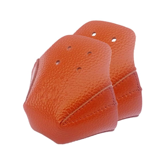 Gueiykk 1 Pair Toe Guards Protectors PU Leather Roller Skate Protectors with 4 Holes for Roller Skate