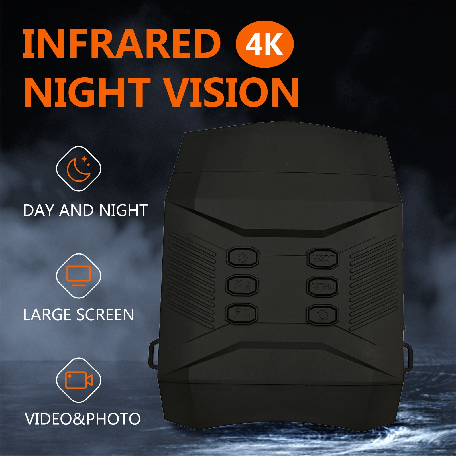 2024 New 60MP Night Vision Goggles 4K Night Vision Binoculars 5000 Mah Rechargeable Lithium Battery 5X Digital Zoom for Outdoor