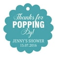 thumbnail image 1 of 100 PCS Personalized Baby Shower Favors Tags Custom Quote Thank You For Popping Hang Tags, 1 of 1