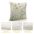 thumbnail image 4 of YINGXI  Hello Spring Flowers Butterfly Throw Pillow Covers,Green Spring Cushion Case Decorations for Sofa Couch 12x12in, 4 of 5