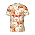 thumbnail image 5 of Vsdgher Cartoon Chicken Print Men's Dry Fit Mesh Athletic Shirts Moisture Wicking Tennis T-Shirt Tops, 5 of 9