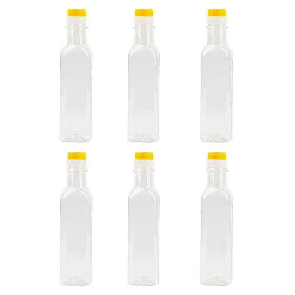 Homoyoyo 6-Pack Plastic Oil Bottles for Kitchen Cooking, and Leakproof Containers for Home Use