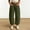 Army Green, variant on Women High Waist Big Patch Pocket Cropped Barrel Jeans Loose Ankle Length Denim Casual Streetwear Trousers Multiple Solid Shades White S