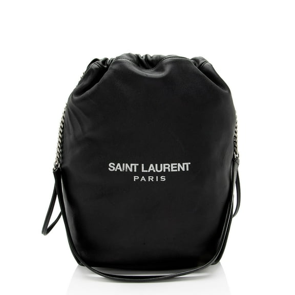 Pre-Owned Saint Laurent Leather Teddy Bucket Bag