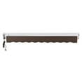 thumbnail image 5 of Awntech 18 Ft Destin Left Motorized Heavy Duty Patio Retractable Awning with Protective Hood (216in x 10.38in x 120in), Brown, 5 of 8