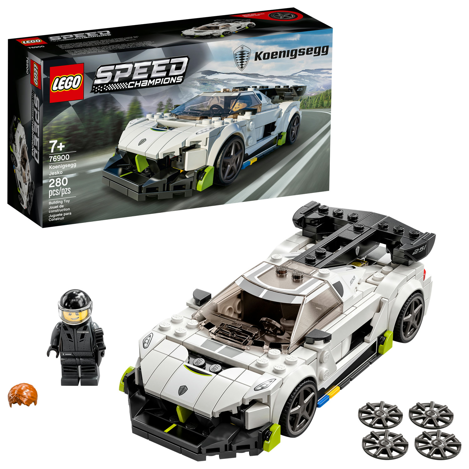 LEGO Speed Champions Koenigsegg Jesko 76900 White Racing Car Building Set - image 4 of 10