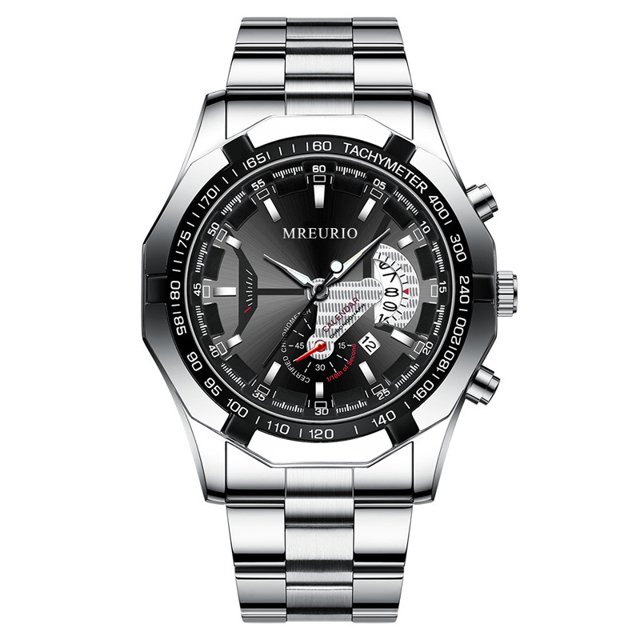 Reloj de pulsera Reloj no mecánico Reloj de hombre con esfera grande Reloj de hombre Reloj de hombre Calendario conceptual súper grande Cinturón de acero creativo
