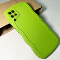 thumbnail image 7 of for Samsung Galaxy A12 Curly Wave Frame Shape Soft Case Candy Color Camera Lens Protection Slim Shockproof Phone Case Cover For Galaxy M12 6.5 Inch(Green), 7 of 7
