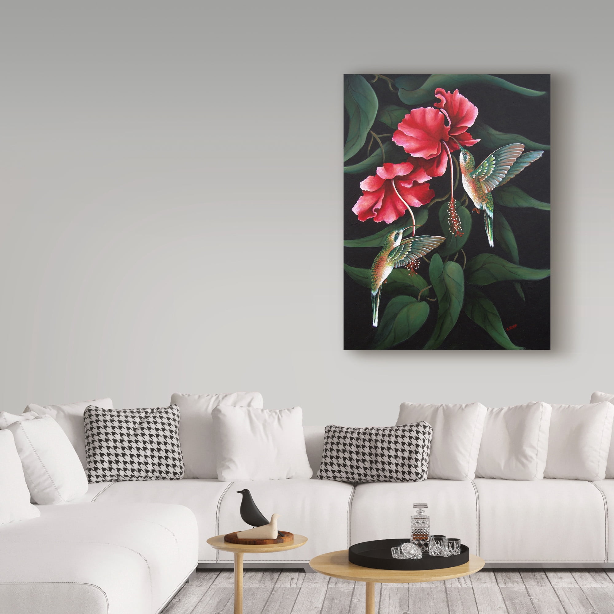 Trademark Fine Art 'Hummingbird Duet' Canvas Art by Carol J Rupp