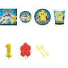 Pokemon Party Supplies Party Pack For 32 With Gold #1 Balloon