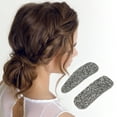thumbnail image 2 of Unique Bargains 2 Pcs Elegant Rhinestone Hair Clips for Home Gray, 2 of 5