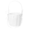 thumbnail image 3 of Cesta Irfora 6 * 6 pulgadas Almohada de portador de anillo de satén de doble corazón y canasta de niña de flores de boda con decoración de cinta de diamantes de imitación blanco Irfora Cesta, 3 of 5