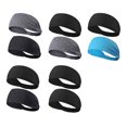 thumbnail image 3 of Diademas Deportivas De Fibra De Poliéster, 2 Uds., Unisex, Elásticas, Que Absorben El Sudor, Antideslizantes, Para Correr, Deportes, Viajes, Fitness, Equitación ANGGREK FB1019, 3 of 8