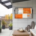 thumbnail image 2 of Outdoor TV Cover 68x42x4.5in, Gray Orange Color Block Weatherproof TV Screen Protector with Zipper, Watercolor Oil Painting Art Outside Television Cover Fits Up to 70-75", 2 of 9