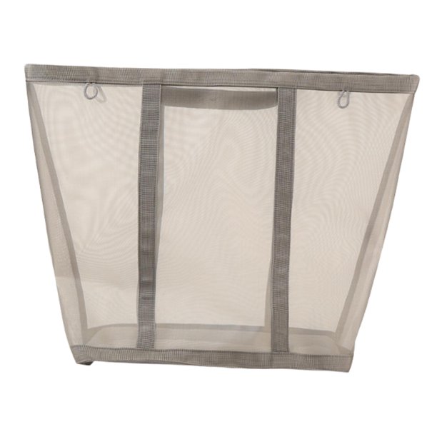 Cesta de lavandería de malla con asas Bolsa de lavandería plegable Gran capacidad Cesta de lavandería de malla con asas Gris