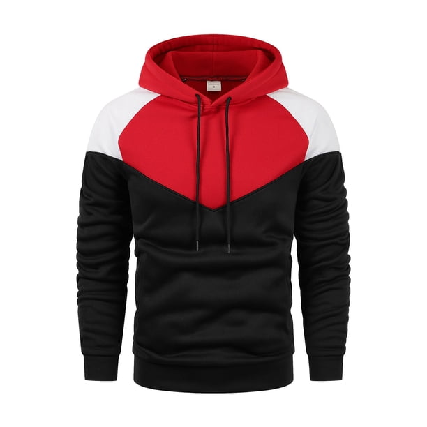 WILLBEST Sudaderas De Hombre para Hombre, Sudadera con Capucha y Cordón con Bloques De Color, Informal, De Negocios, A La Moda, Holgada y Cómoda Chica
