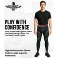 thumbnail image 6 of Exxact Sports Combat Men's Padded Compression Leggings, 7-Pad Football Girdle Pants with Cup Pocket, Integrated Hip, Thigh, Knee & Tailbone Protection for Game-Day (Black, AS), 6 of 7