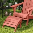 thumbnail image 4 of AreShark Folding Adirondack Footrest, All Weather Adirondack Ottoman Without Assembly, Dark Red, 4 of 12