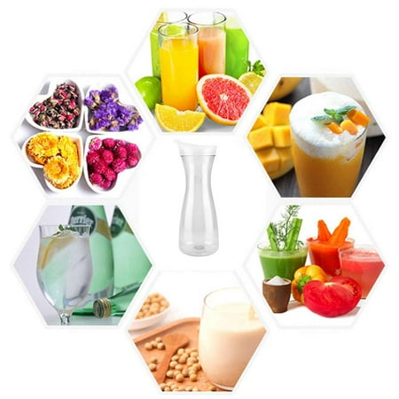 

LYUMO Acrylic Transparent Juice Bottle Water Jug Ice Cold Juice Jug with Lid for Bar Home Use Water Bottle Juice Bottle