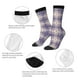 thumbnail image 4 of Balery Heart Check Plaid Calcetas Largas con Estampado para Hombre y Mujer – Suaves y Transpirables, Talla Única (US 5-11), 4 of 6