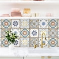 thumbnail image 3 of 10Pcs Wall Sticker Decorative Waterproof Self-adhesive Vintage 3D Mosaic Tile Background Wall Sticker for Home, 3 of 8