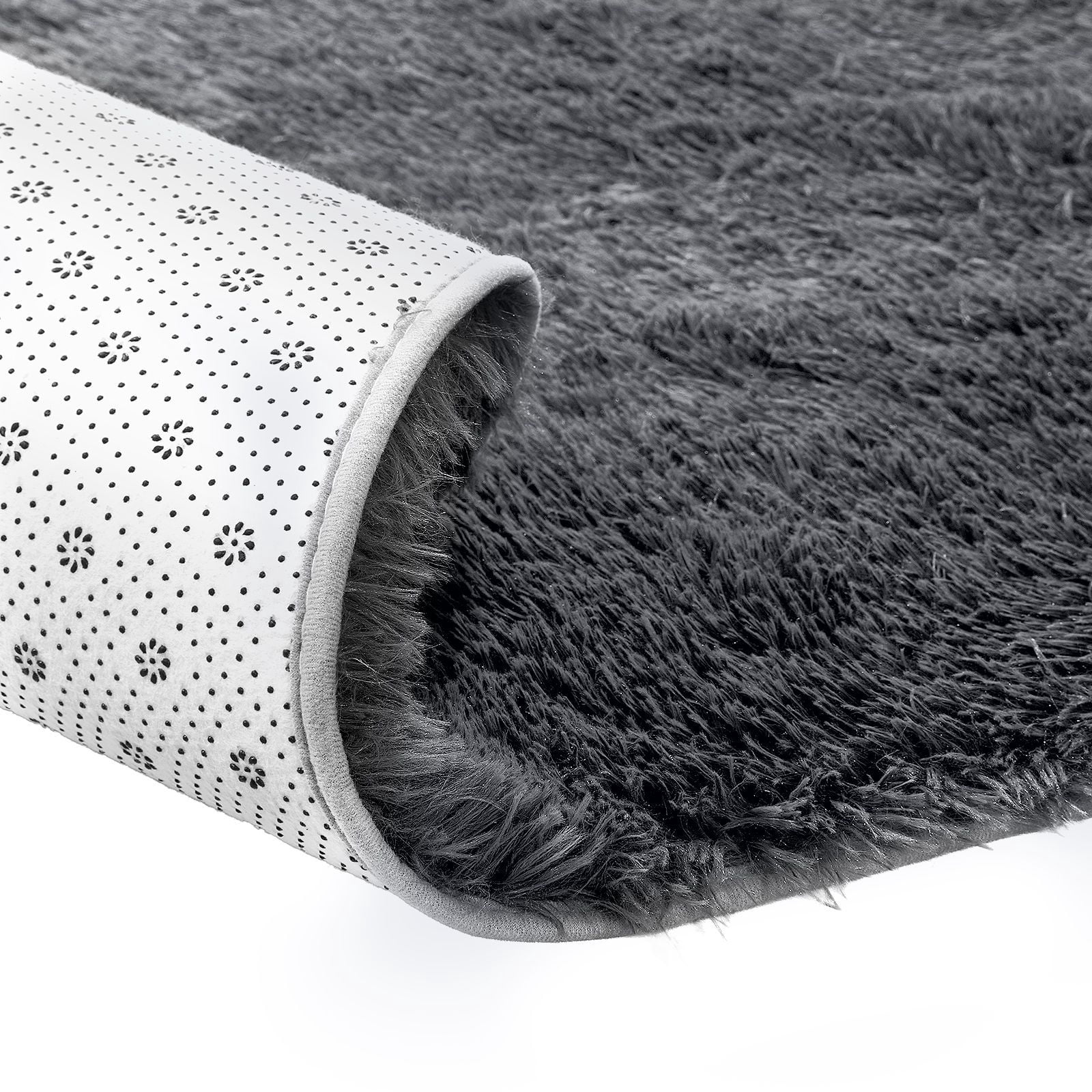 Plush Area Rug, 5 x 8 ft, 1.38" Thick Fluffy Surface, Soft Long-Fiber, Non-Slip Dotted Base, Modern Design, for Living Room, Bedroom, Study & Sunroom
