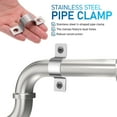 thumbnail image 3 of WASHWEPE Pipe Clamp U Shaped Silver 10Pcs 3.1x0.9x0.04in, 3 of 8