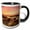 Black/White, variant on 3drose, Green Sea Turtle, on Shore at Sunset Near Kona, Big Island, Hawaii, 11oz Two-tone Green Mug