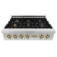 thumbnail image 3 of ZLINE 36 in. Autograph Edition Rangetop in Stainless Steel with Champagne Bronze Accents (RTZ-36-CB), 3 of 5