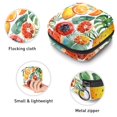 thumbnail image 3 of 1Pc Cute Period Bag Menstrual Cup Pouch, Large Storage Bag Sanitary Purse for Sanitary Napkin Pads, Watercolor Tropical Fruits and Palm Leaves Pads Organizer for Girls Women, 3 of 6