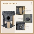 thumbnail image 4 of Dark Grey Small Cat Tree Tower with Perch & Scratching Post - Indoor Kitty Condo, 22.4" High, Compact Design for Living Room & Bedroom, 4 of 7