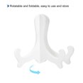 thumbnail image 4 of 6" Easel Plate Holder, Plastic Folding Display Stand White for Decorative Picture Frame, 6 Pack, 4 of 6
