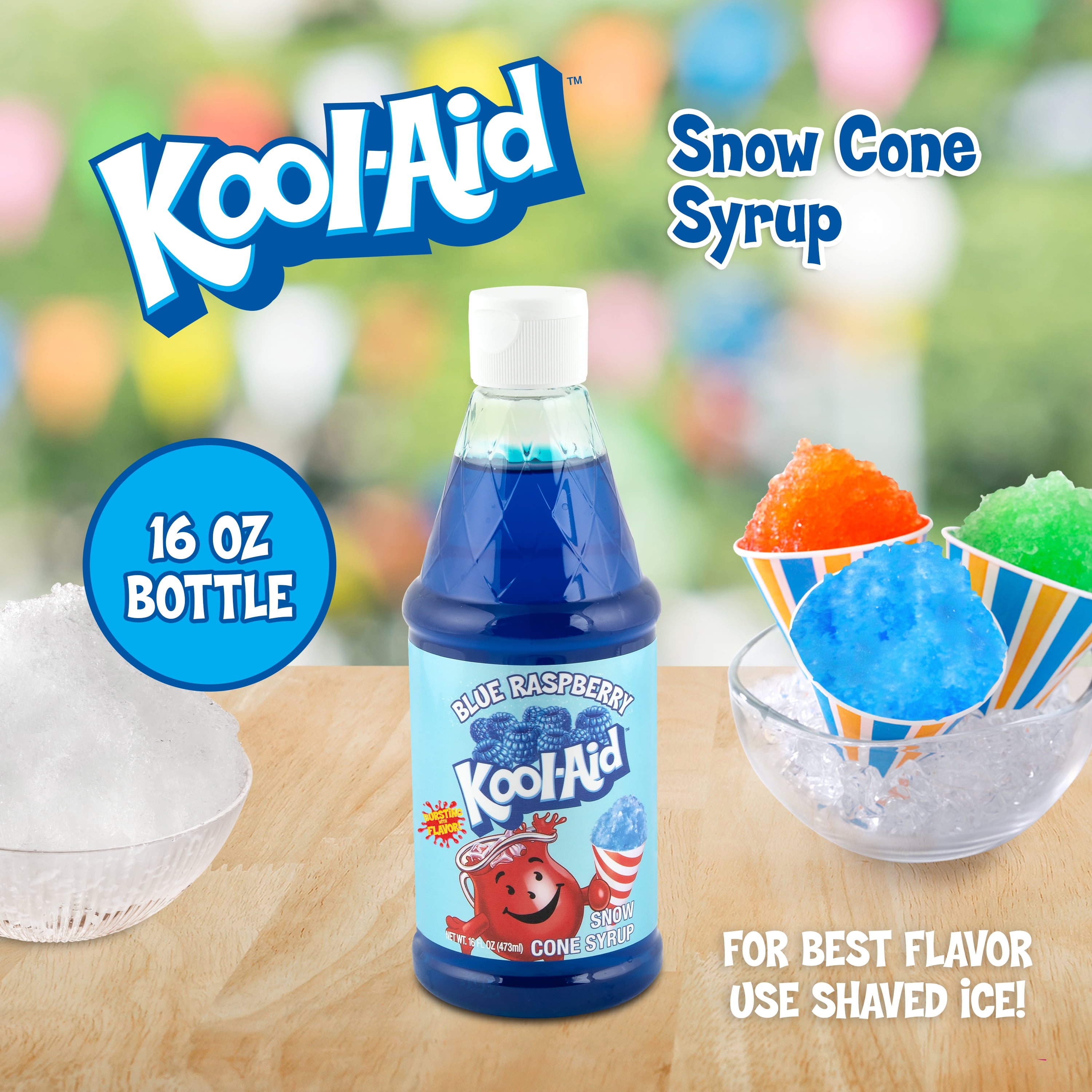 Kool-Aid 16-Oz. Blue Raspberry Snow Cone Syrup - Walmart.com