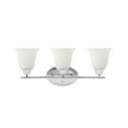 thumbnail image 5 of Aspen Creative 62231, 3-Light Bathroom Vanity, 24" Wide, Transitional Design, Chrome Finish, 5 of 6