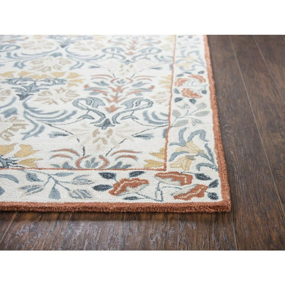 Alora Decor Lavine 5' x 8' Floral Natural/Rust/Blue Gray/Brown/Gold Area Rug