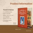 thumbnail image 3 of Book Nook Kit Tonecheer, sujetalibros DIY, estantería para viajes a Venecia, 3 of 9