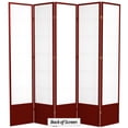 thumbnail image 6 of Red Lantern 7 ft. Tall Double Cross Shoji Screen - Rosewood - 5 Panels, 6 of 6