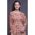 thumbnail image 5 of Bimba Women Long Sleeve Smocked Dress Round Neck Ruffle Summer Maxi-XXX-Large, 5 of 5