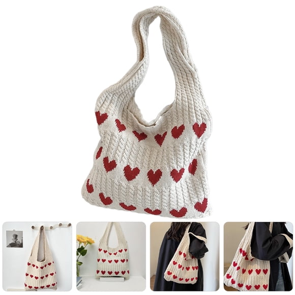 VERDANVERSE Crocheted Purse Minimalist Polyester 1Pcs Everyday Use Storage
