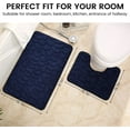 2 Piece Bathroom Rug Set, UShape NonSlip Bath Floor Toilet Mat
